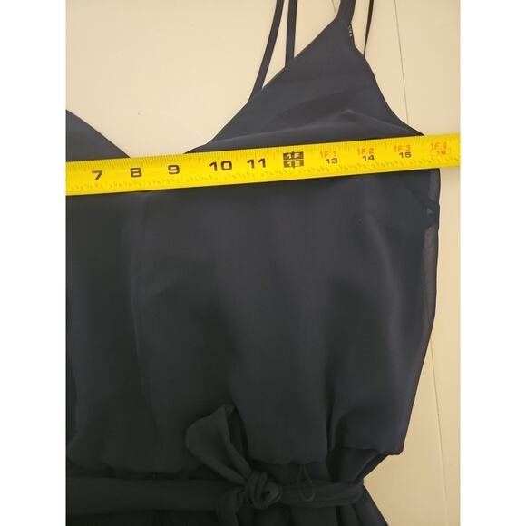 Vince Camuto‎ Sleeveless Chiffon Crop Jumpsuit in Navy Size 2 - Picture 10 of 10